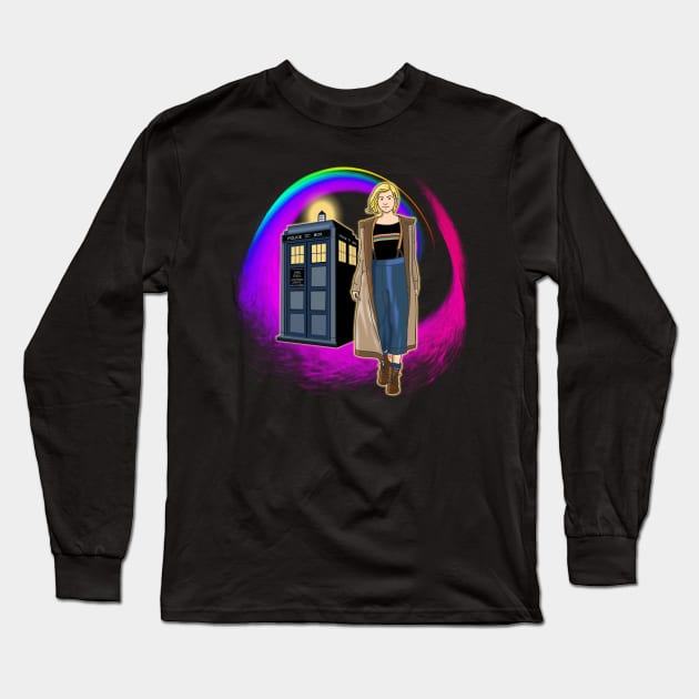 THE DOCTOR IS COMING... Long Sleeve T-Shirt by KARMADESIGNER T-SHIRT SHOP